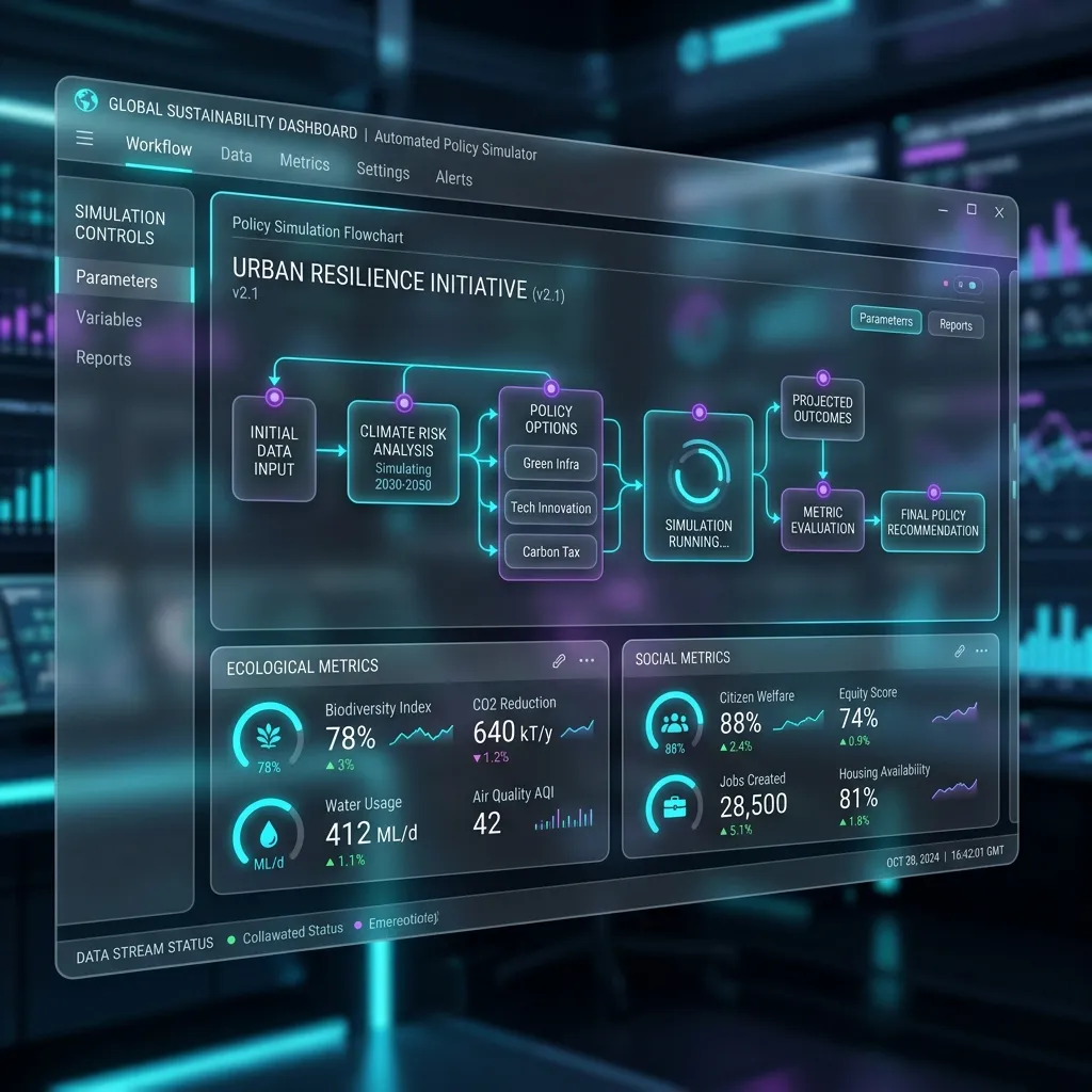 Futuristic glassmorphic UI for cybernetic administration