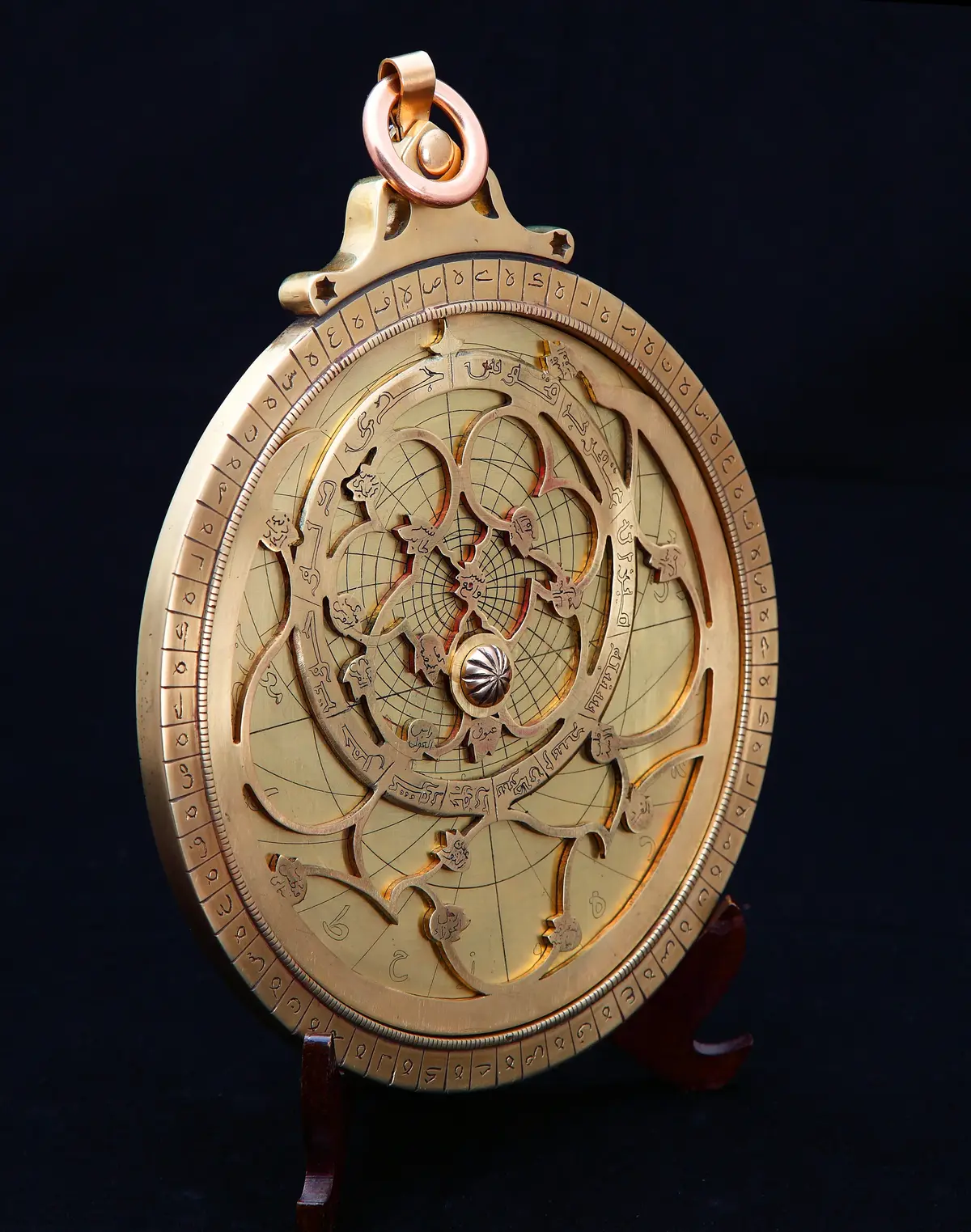 Antique brass Islamic astrolabe
