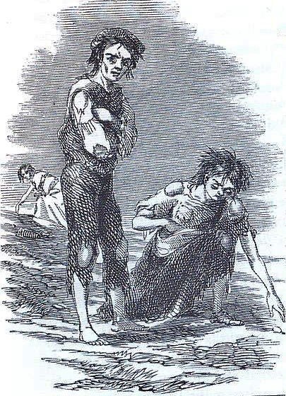 Searching potatoes Irish famine 1847