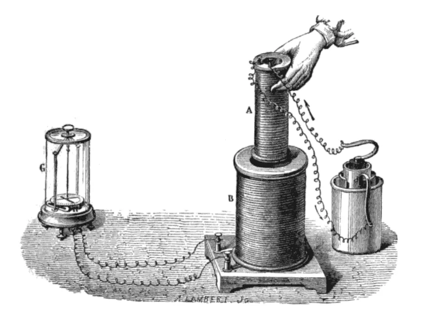Michael Faraday early induction coil apparatus