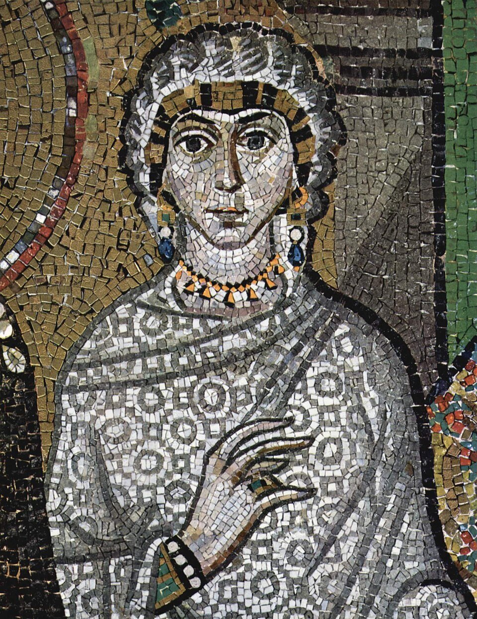 Mosaic of Emperor Justinian I and his retinue