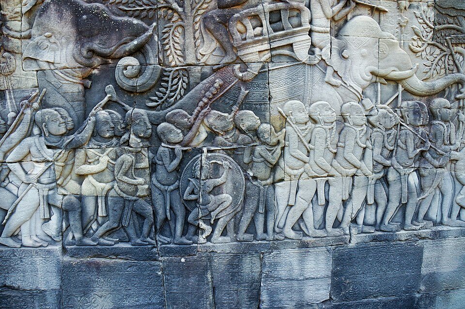 Bayon Bas-relief Khmer soldiers