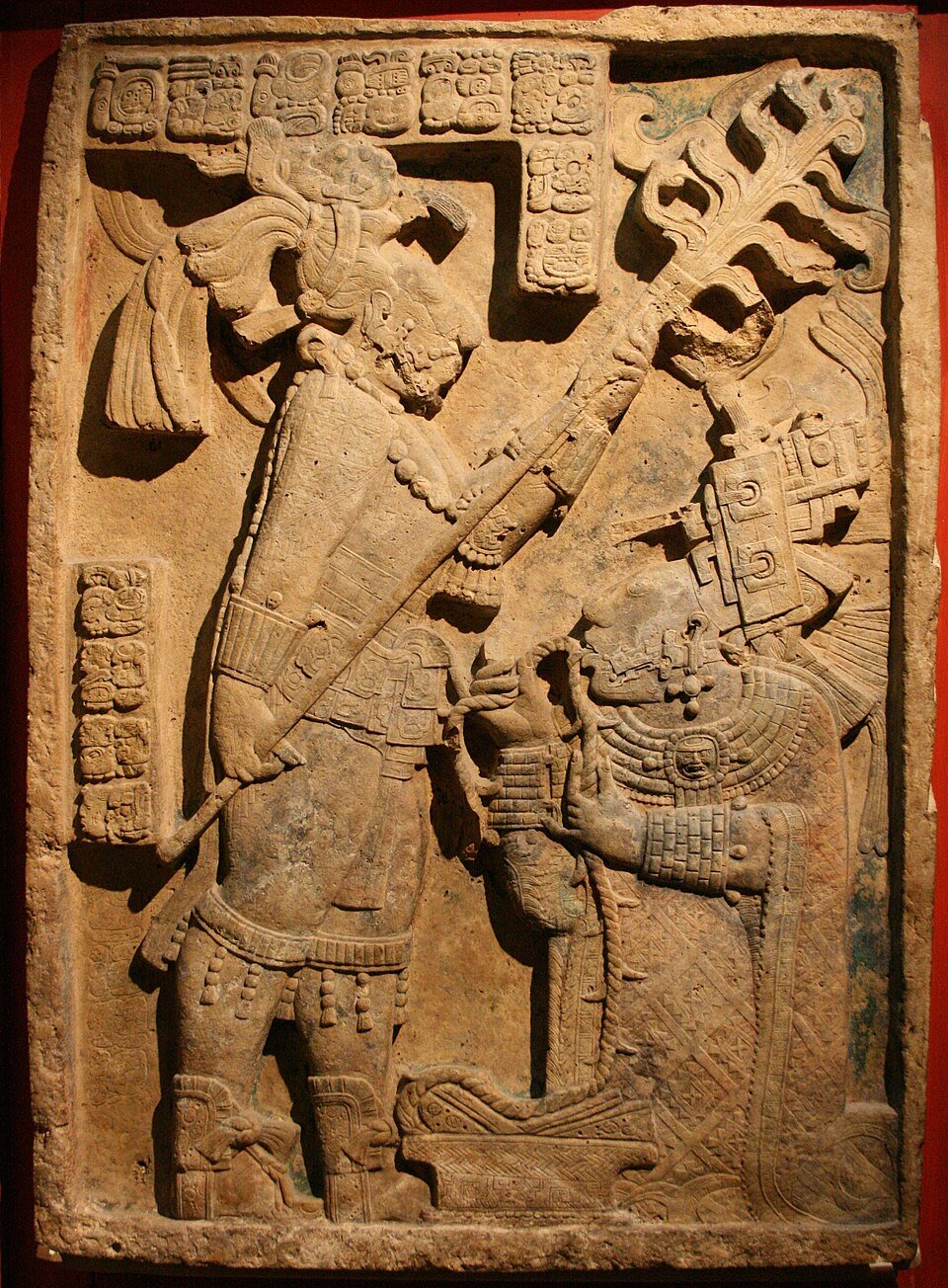 Maya bloodletting relief, Yaxchilan Lintel 24