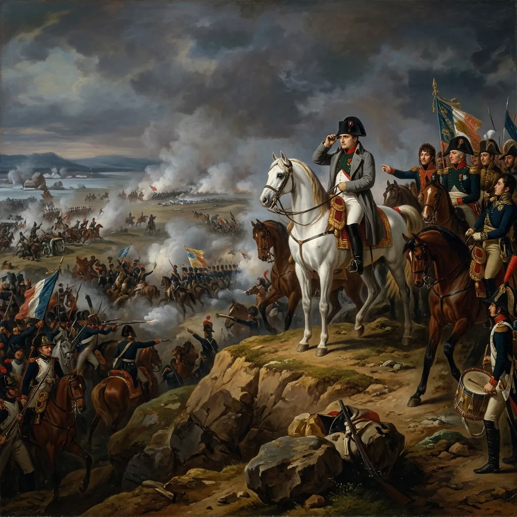 Napoleon commanding at the Battle of Austerlitz
