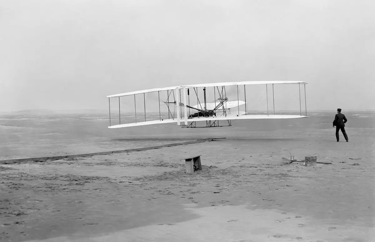Wright Flyer first flight at Kitty Hawk 1903