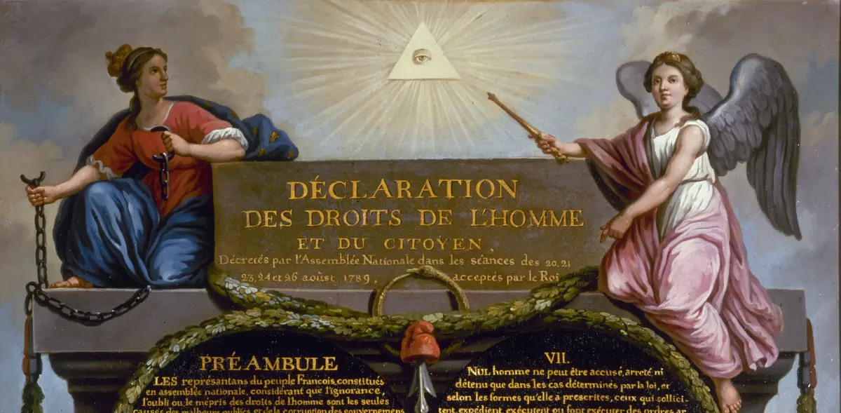 Painting of the Declaration of the Rights of Man and of the Citizen 1789