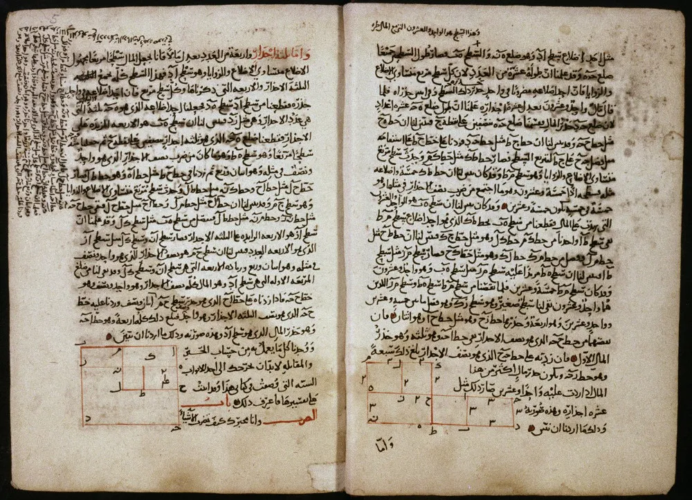 Historical Arabic medical and astronomical manuscript page