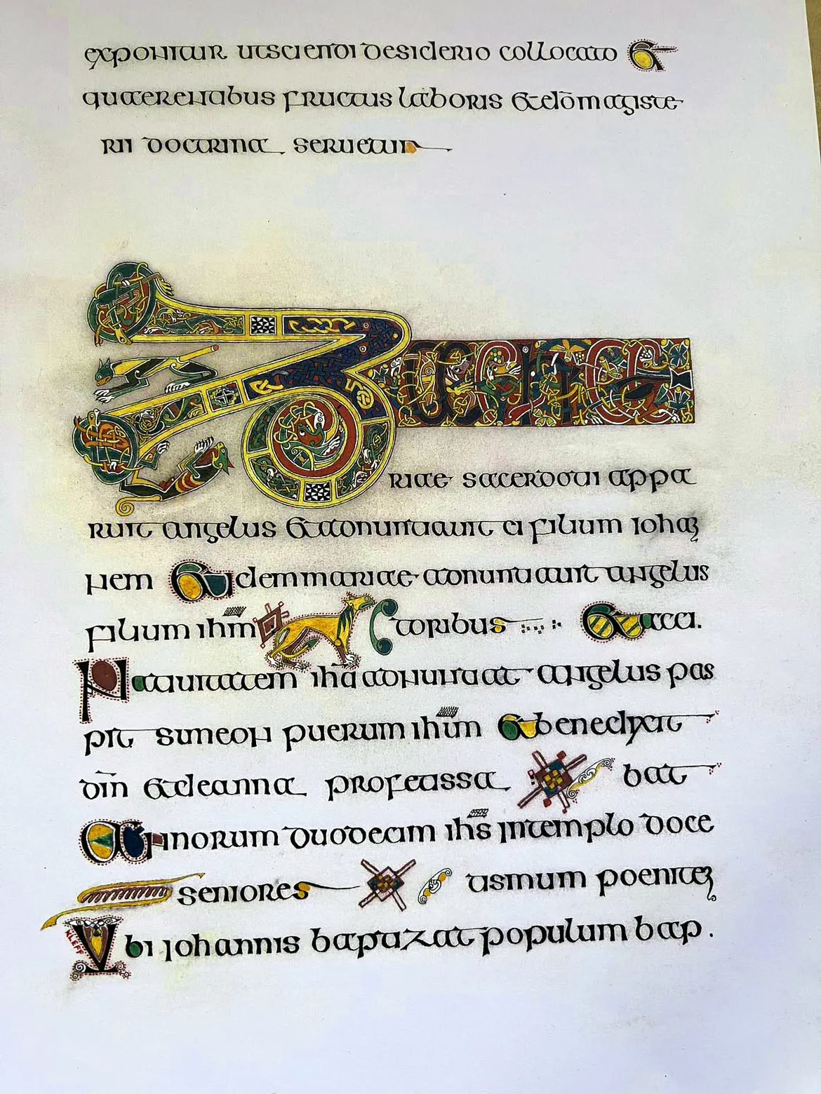 Book of Kells illuminated manuscript page