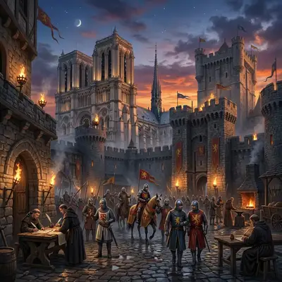 Medieval European city trade during the 14th century