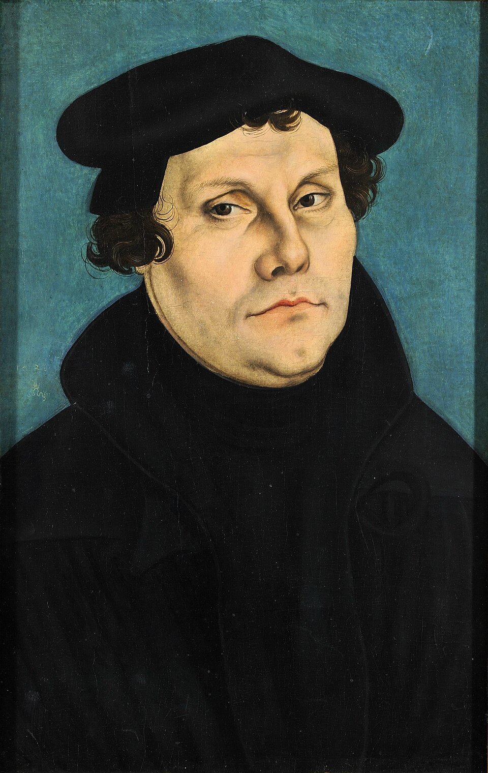Portrait of Martin Luther painted by Lucas Cranach the Elder in 1528