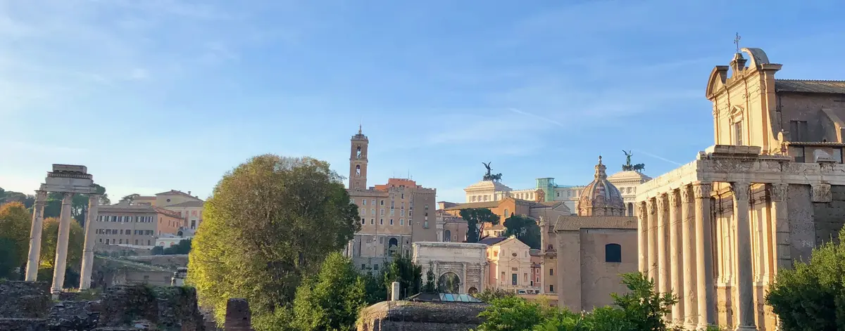 Ruins of the Roman Forum today in Rome