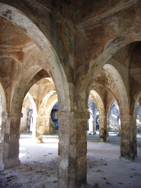 Ruins of the Great Mosque of Kilwa built with coral rag stone