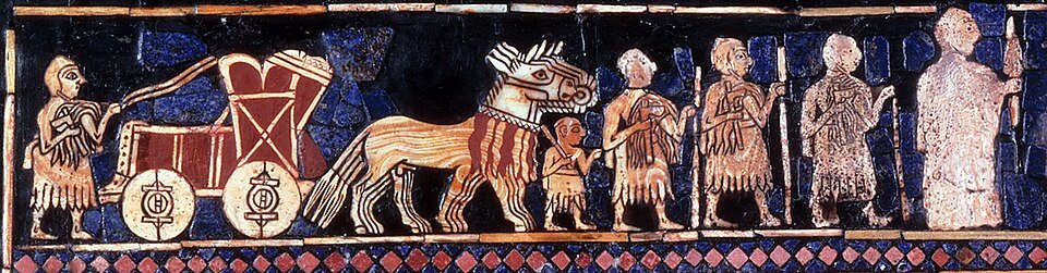 Standard of Ur chariot detail