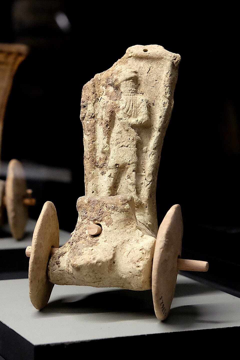 Mesopotamian clay chariot model