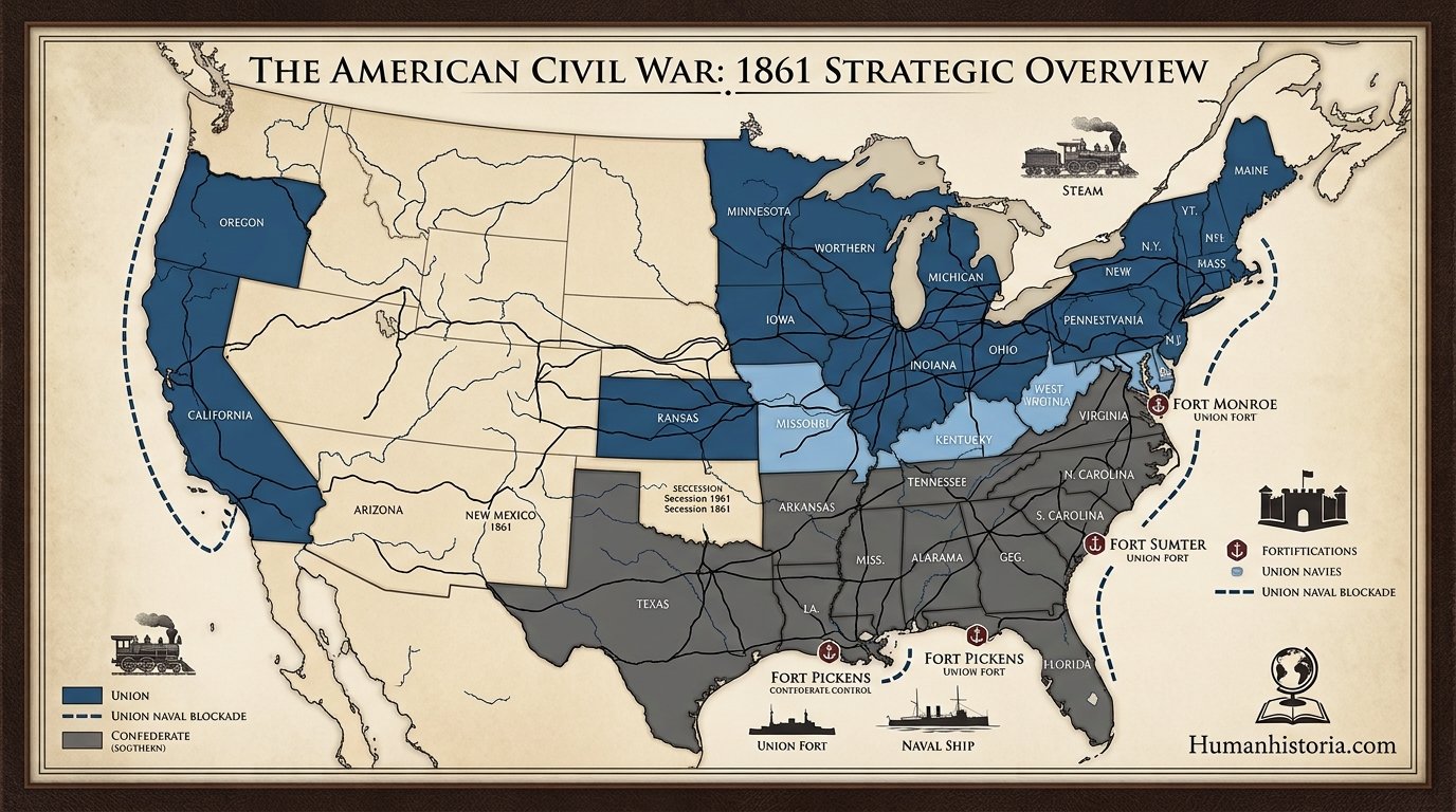 The American Civil War (1861–1865) Infographic