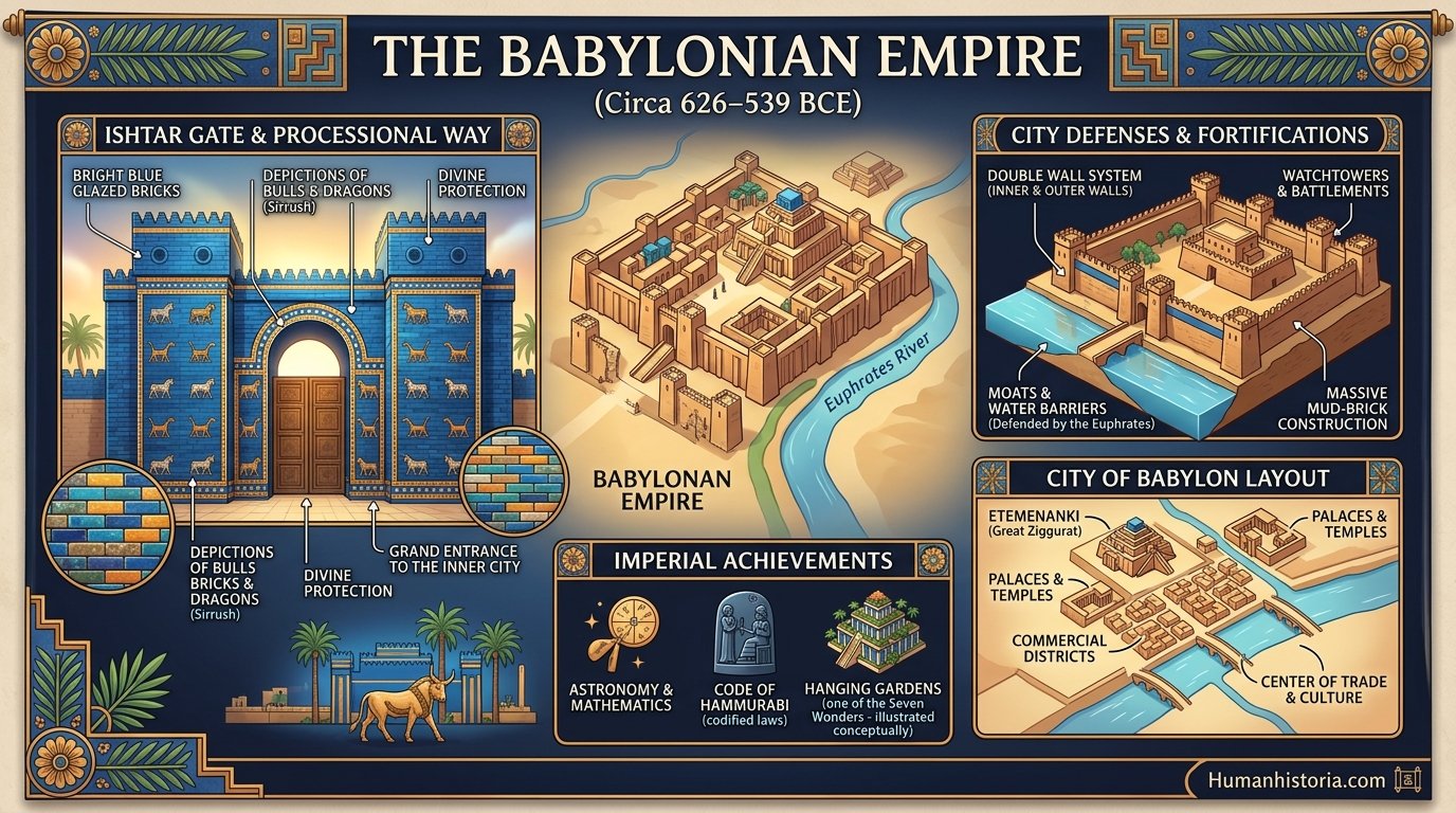 The Neo-Babylonian Empire & Ishtar Gate Infographic