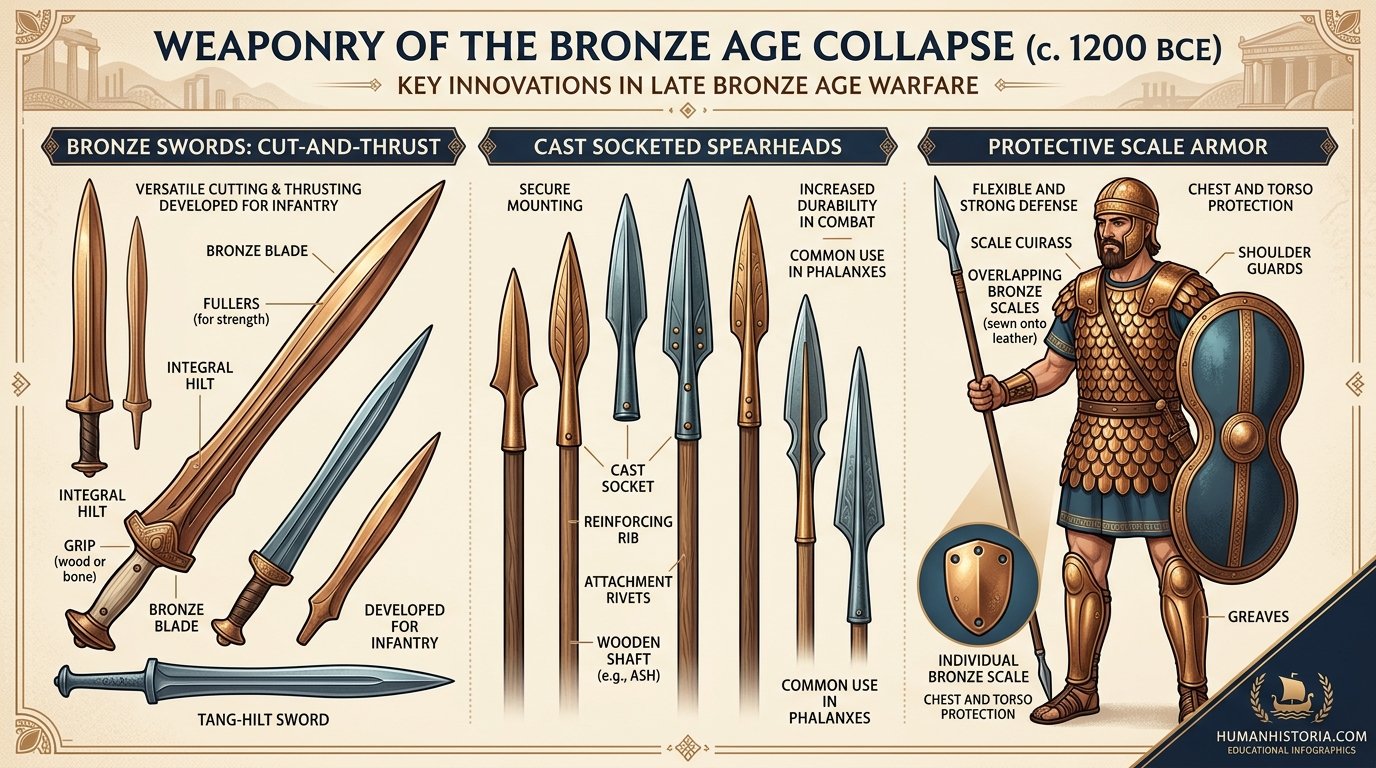 Bronze Age vs. Iron Age Weaponry Infographic