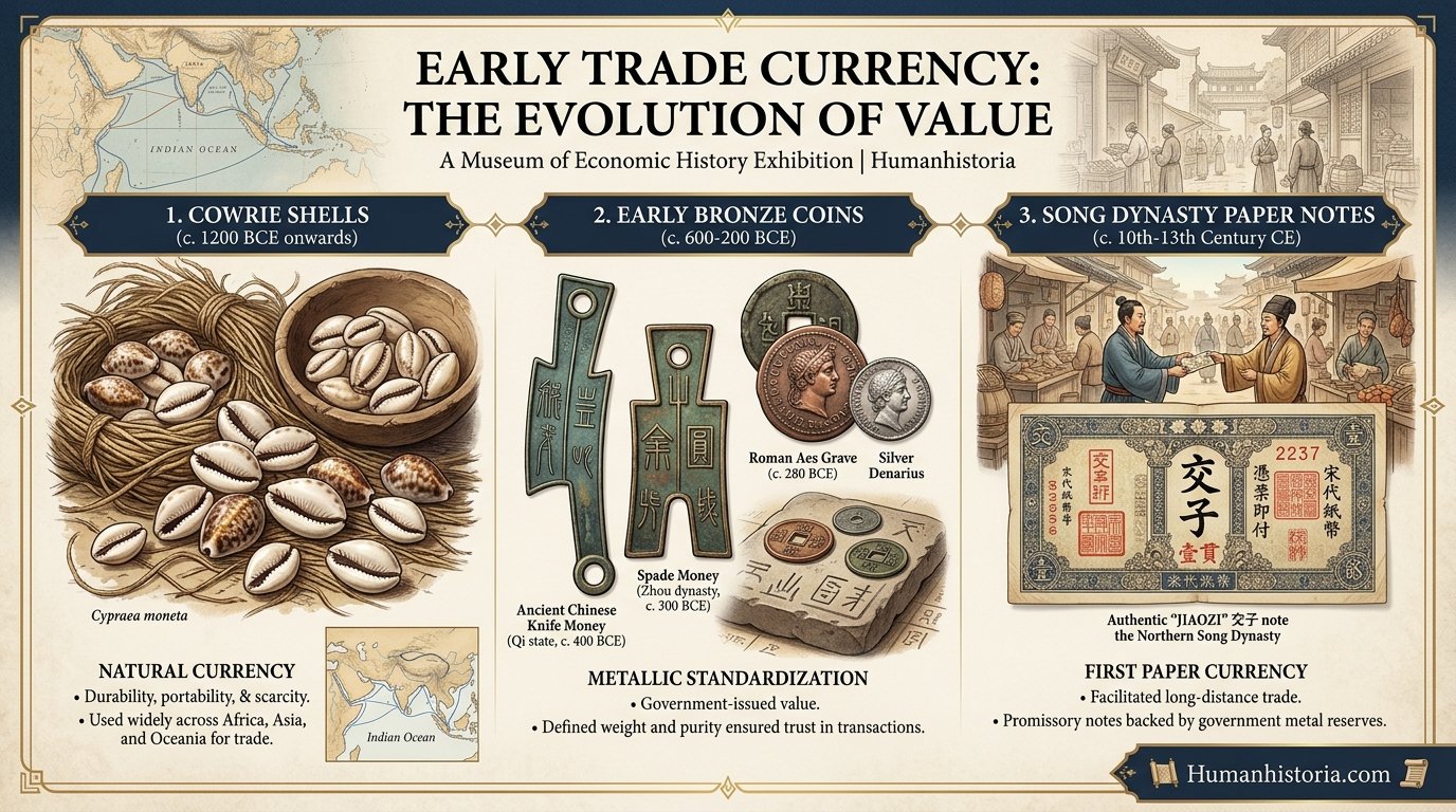 Evolution of Trade & Early Currency Standard Infographic