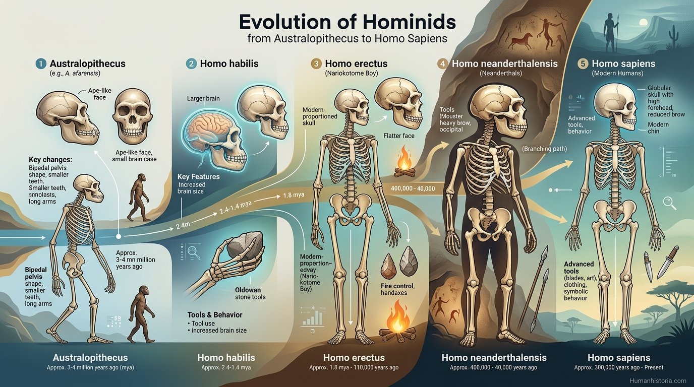 Evolution of Hominids: Australopithecus to Homo Sapiens