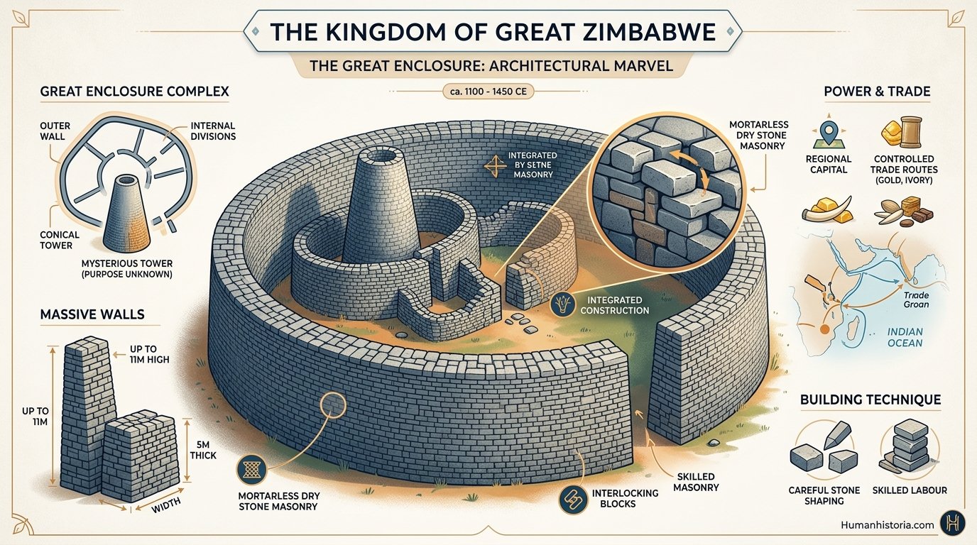 Great Zimbabwe Dry Stone Walls Infographic