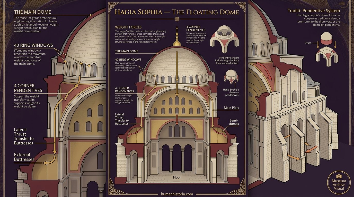 Hagia Sophia: The Architectural Miracle of Pendentive Domes