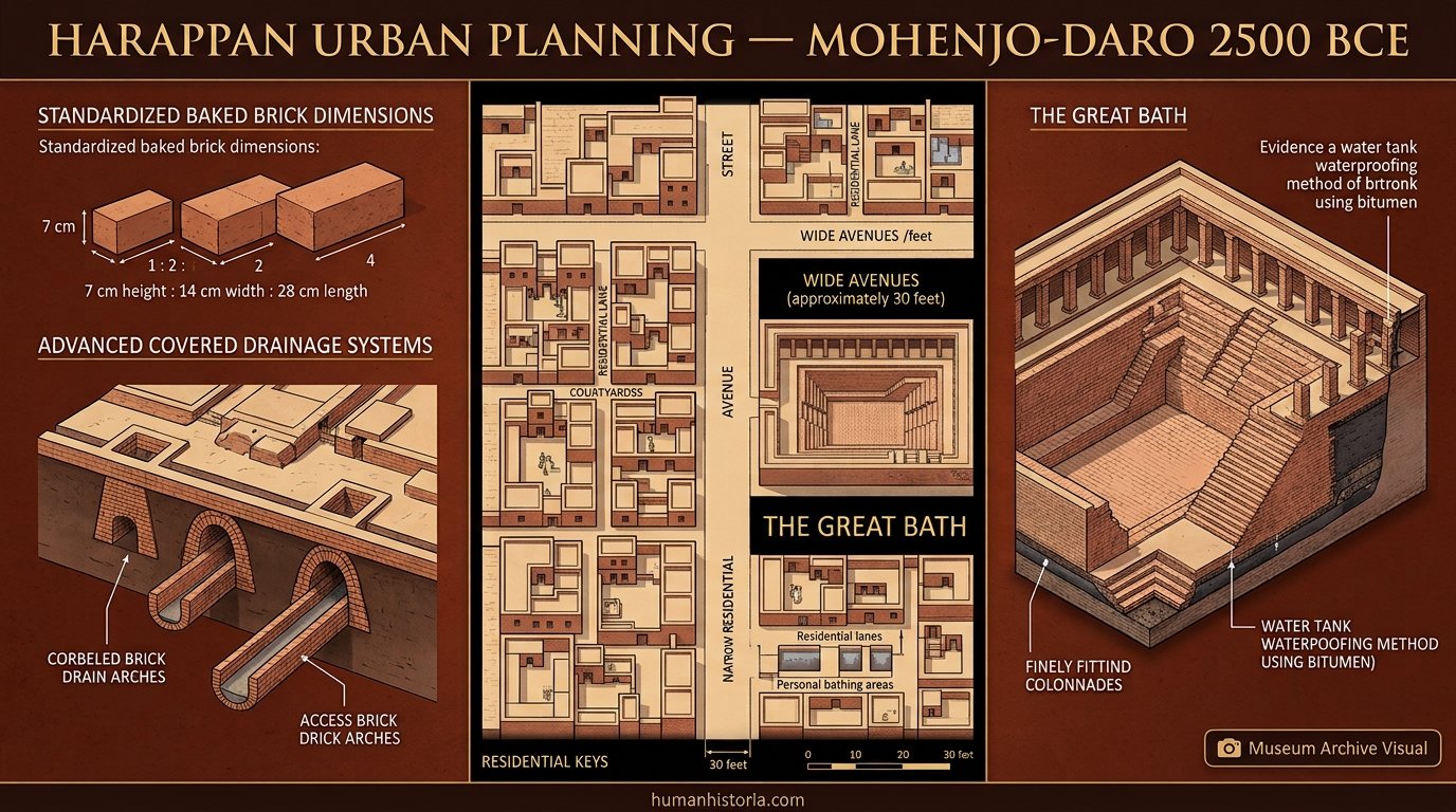 Mohenjo-daro & Harappa: 4,500-Year-Old Urban Grid & Sanitation