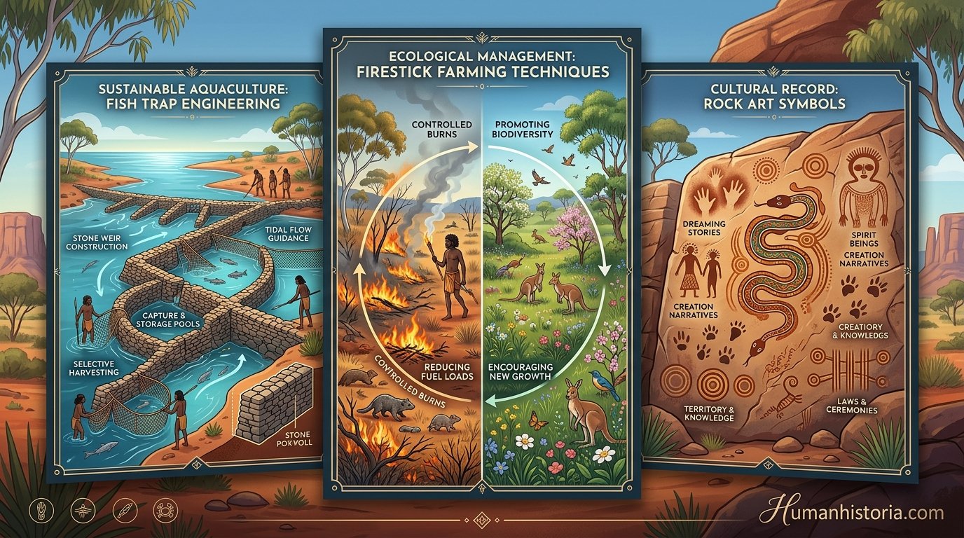 Indigenous Australian Firestick Farming Infographic