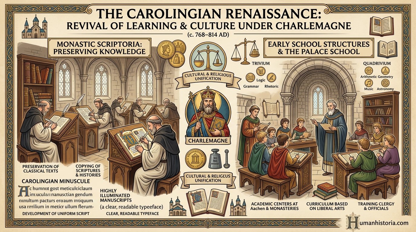 The Carolingian Empire Expansion & Culture Infographic