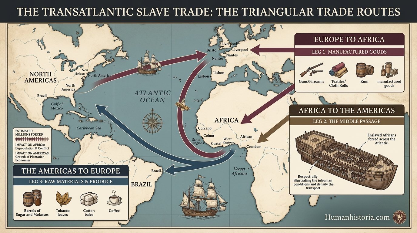 The Transatlantic Slave Trade & Sugar Capitalism Infographic