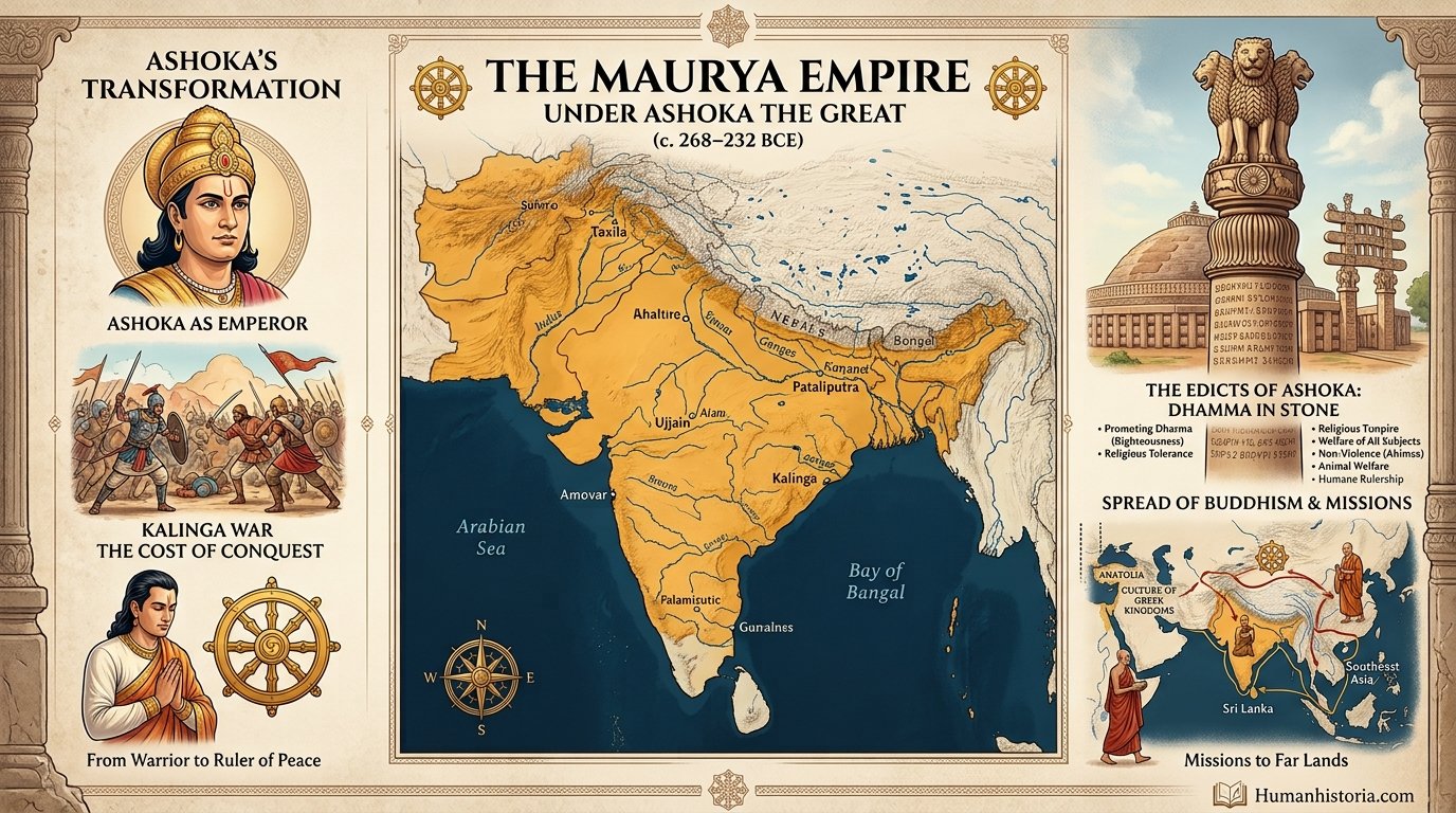 Ashoka the Great & Mauryan Sandstone Edicts Infographic
