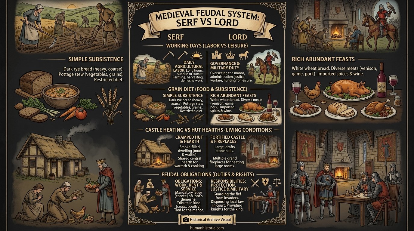 Medieval Life Comparison: Serf vs Feudal Lord