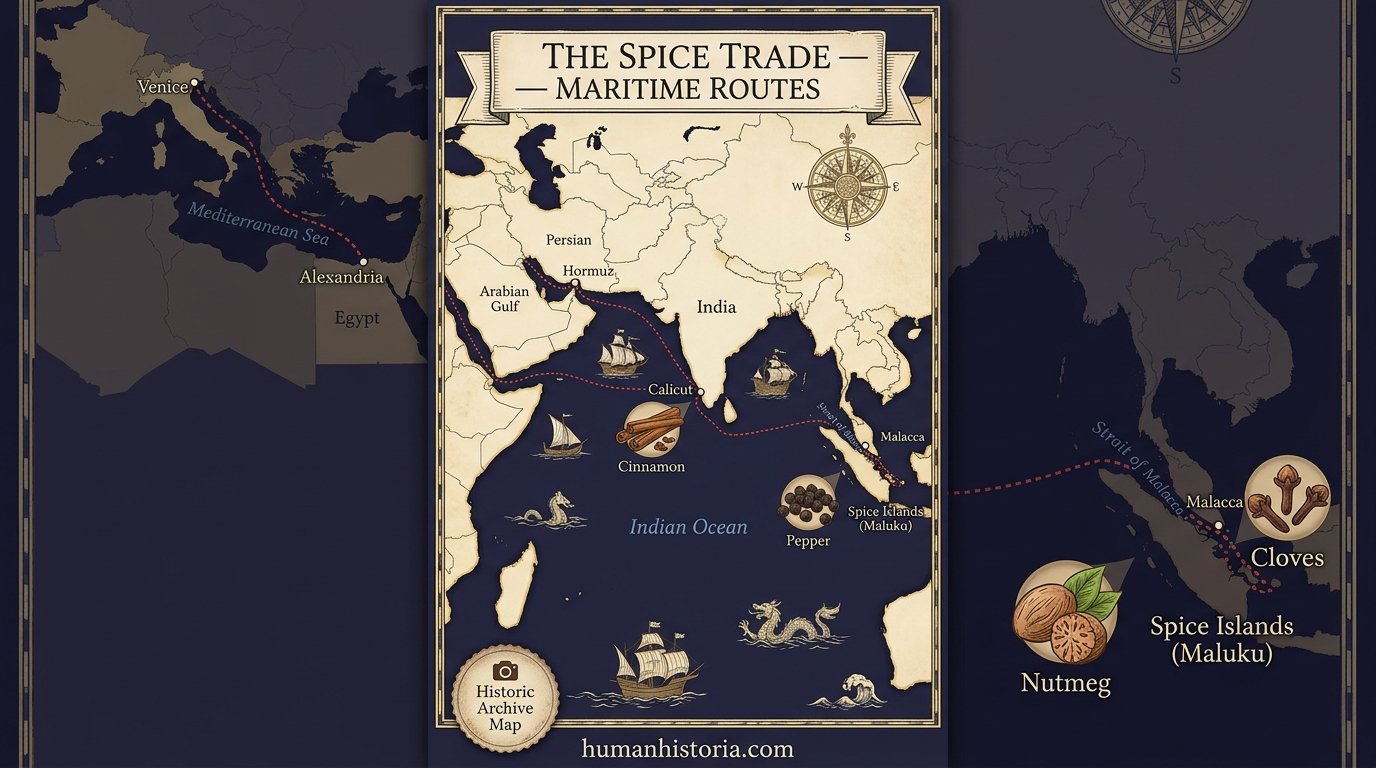 The Medieval Spice Trade: Maluku Islands to European Ports