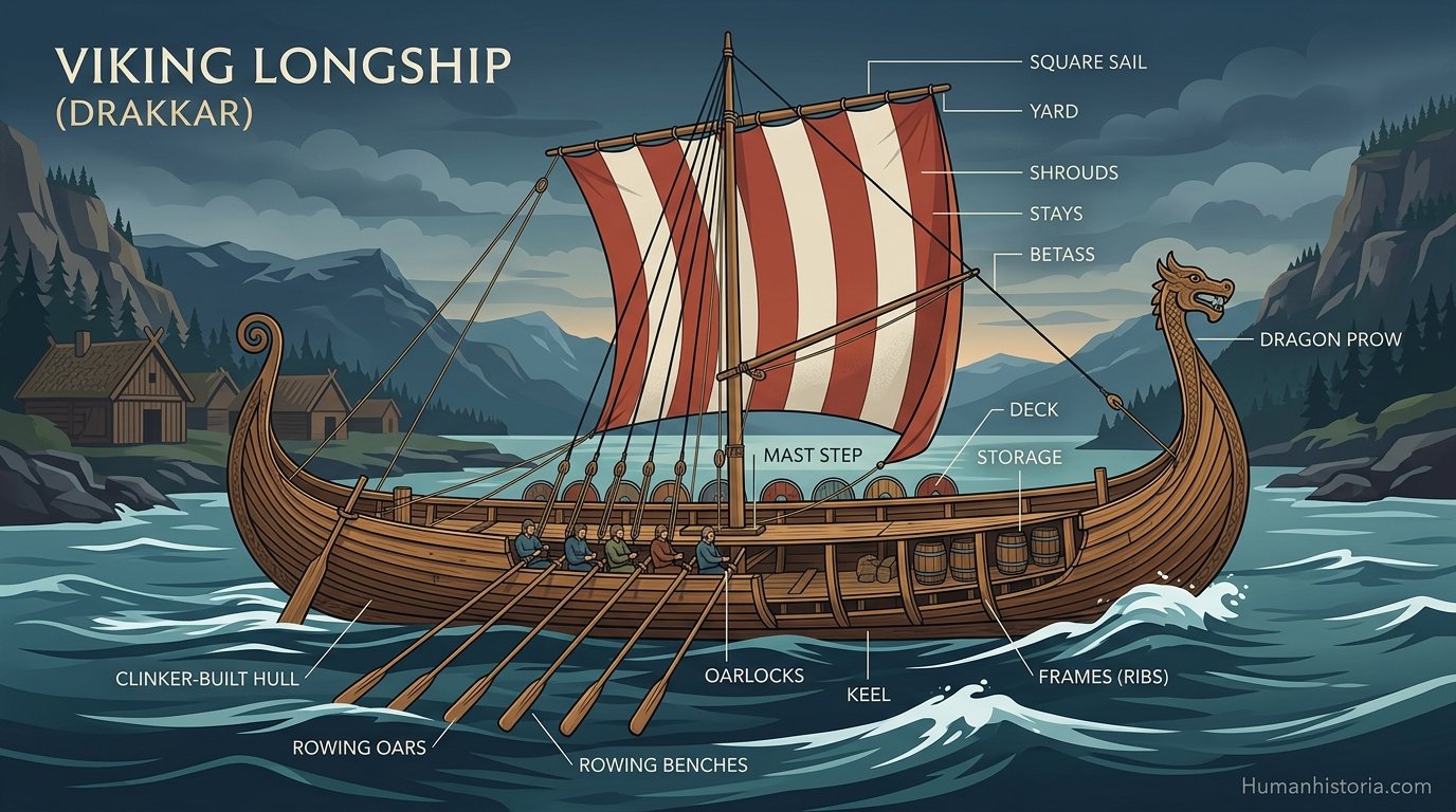 Viking Longship (Drakkar): Nautical Architecture