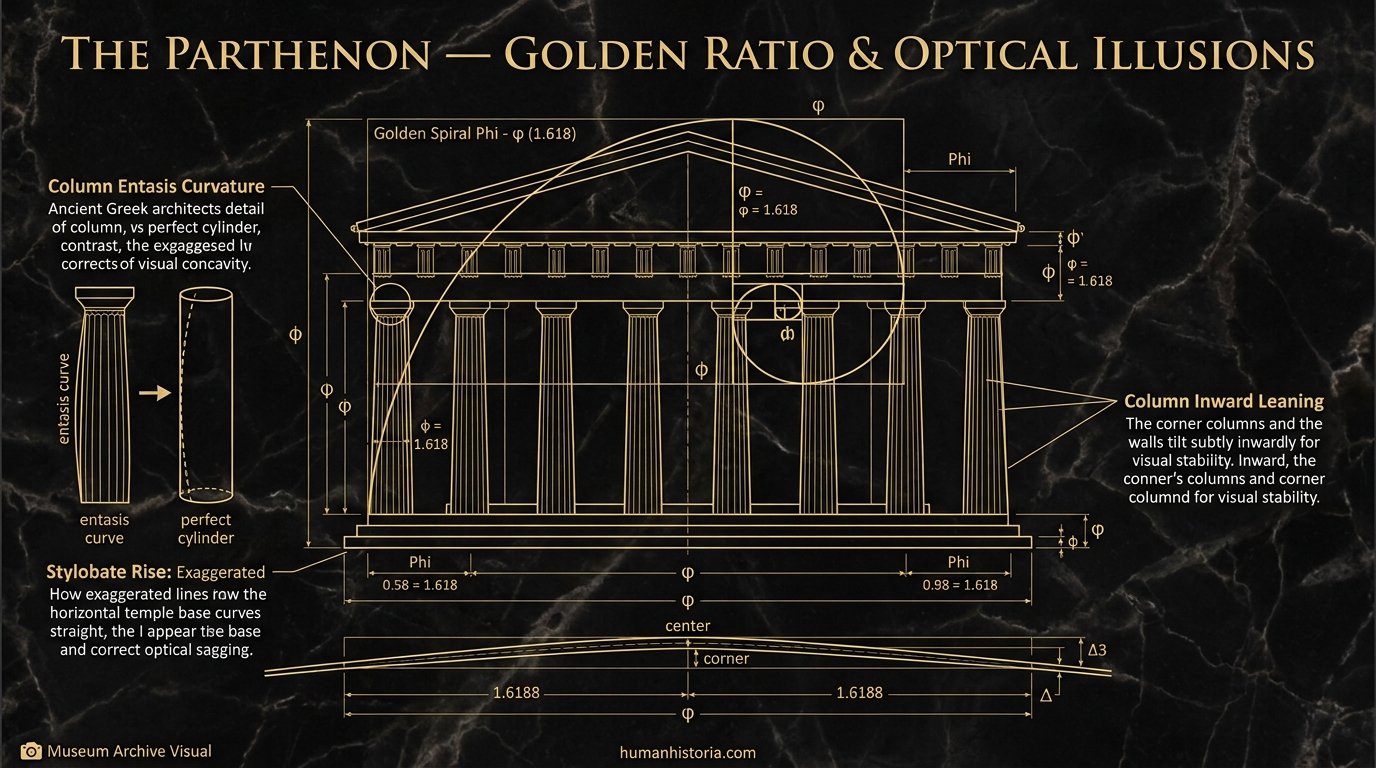 The Golden Ratio Geometry of the Parthenon