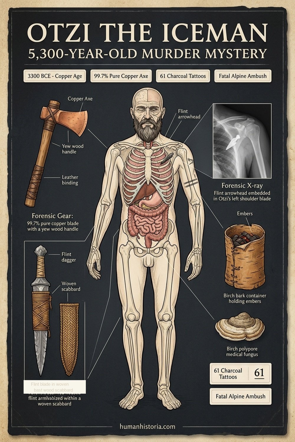 Ötzi the Iceman: 5,300-Year-Old Alpine Murder Mystery (3300 BCE)
