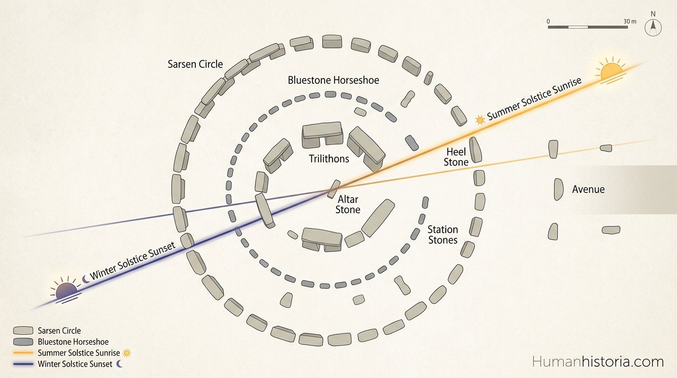 Stonehenge: Neolithic Astronomical Diagram & Megaliths