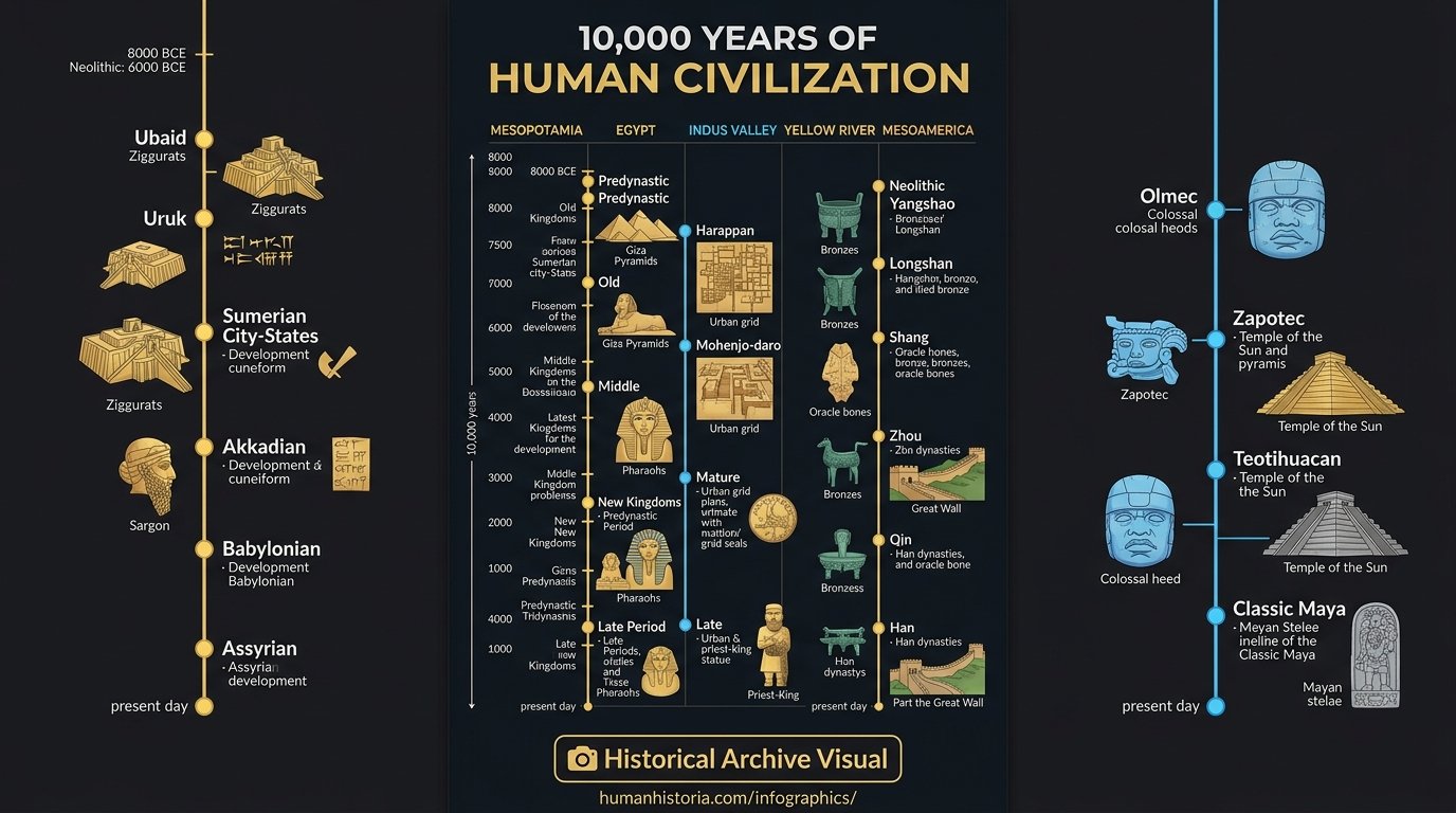 Macro-History of Humanity: 10,000 Years in 1 Visual Chart